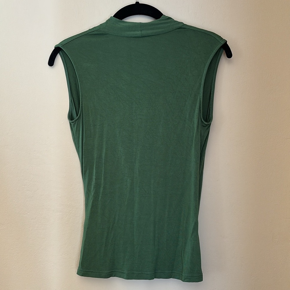 Banana Republic Threadsoft Sleeveless Faux Wrap Top - Picture 2 of 8
